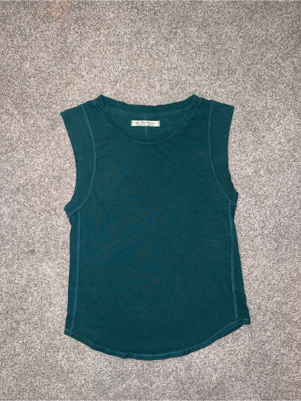 We The Free Teal Sleeveless Crewneck Tank